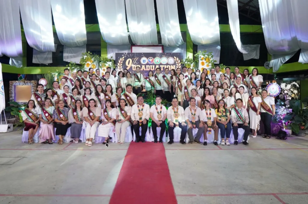 Bato National High School faculty and staff at the 9th Graduation Rites
