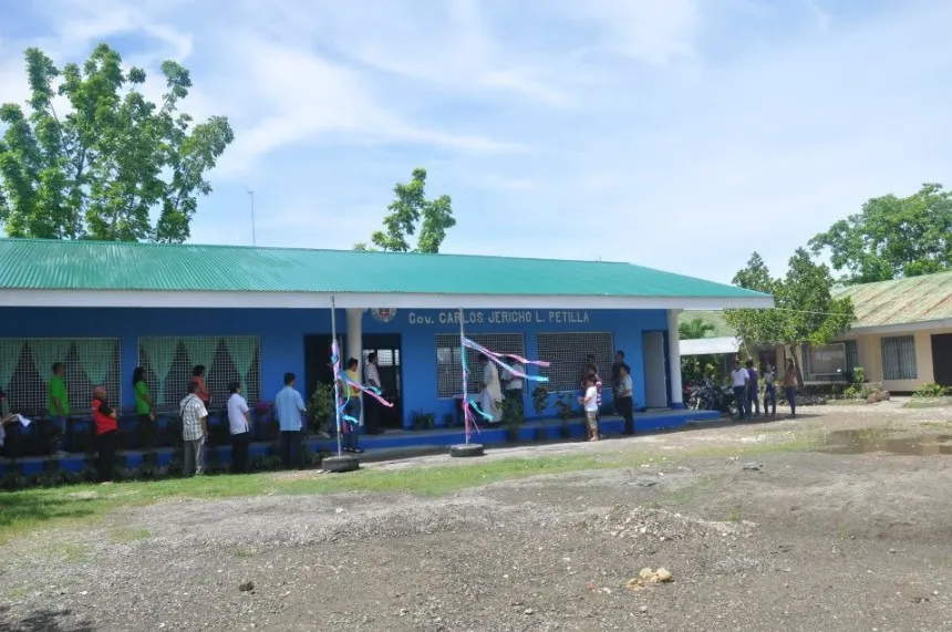 Bato National High School building with the principal's office and classrooms